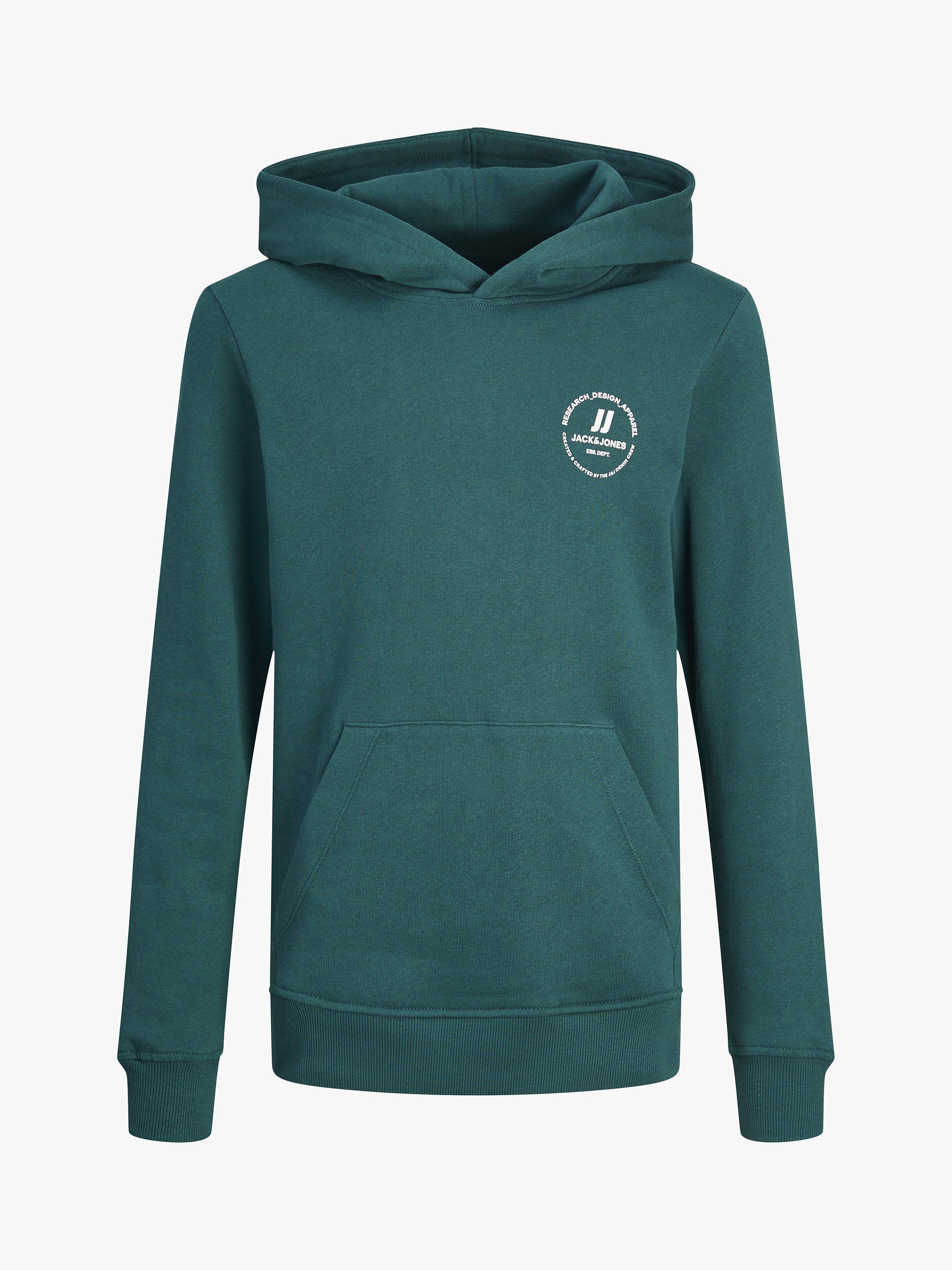 Jack & Jones Kids' Swift Cotton Hoodie, Deep Teal