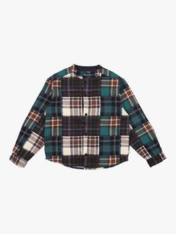 The New Society Kids' Kilamanjaro Cotton Patchwork Shirt, Patchwork, Patchwork