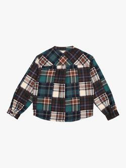 The New Society Kids' Kilamanjaro Cotton Patchwork Shirt, Patchwork - view 2, Patchwork