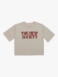 The New Society Kids' Artic Cotton T-Shirt, Vanilla Cream