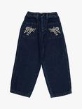 The New Society Kids' Danubio Embroidered Denim Jeggings., Denim