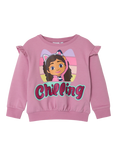 NAME IT Kids' Gabby's Dollhouse Jersey Sweatshirt, Mauve Orchid