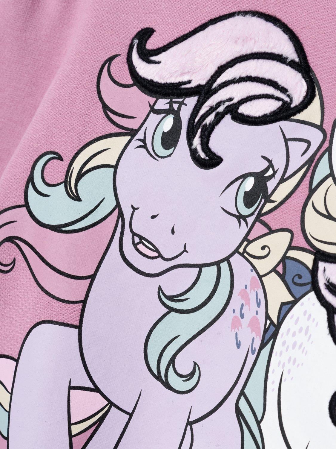 Product image 4 of 4, which shows NAME IT Kids' My Little Pony Unicorn Cotton Sweatshirt, Mauve Orchid, 18-24 months