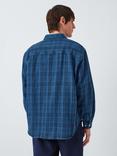La Paz Check Oversized Cotton Shirt, Indigo