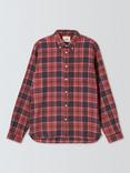 La Paz Cotton Oversized Check Shirt, Navy Checks