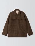 La Paz Houndstooth Wool Driver Jacket, Camel Tweed