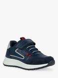 Geox Kids' Briezee Trainers, Navy/Dark Red