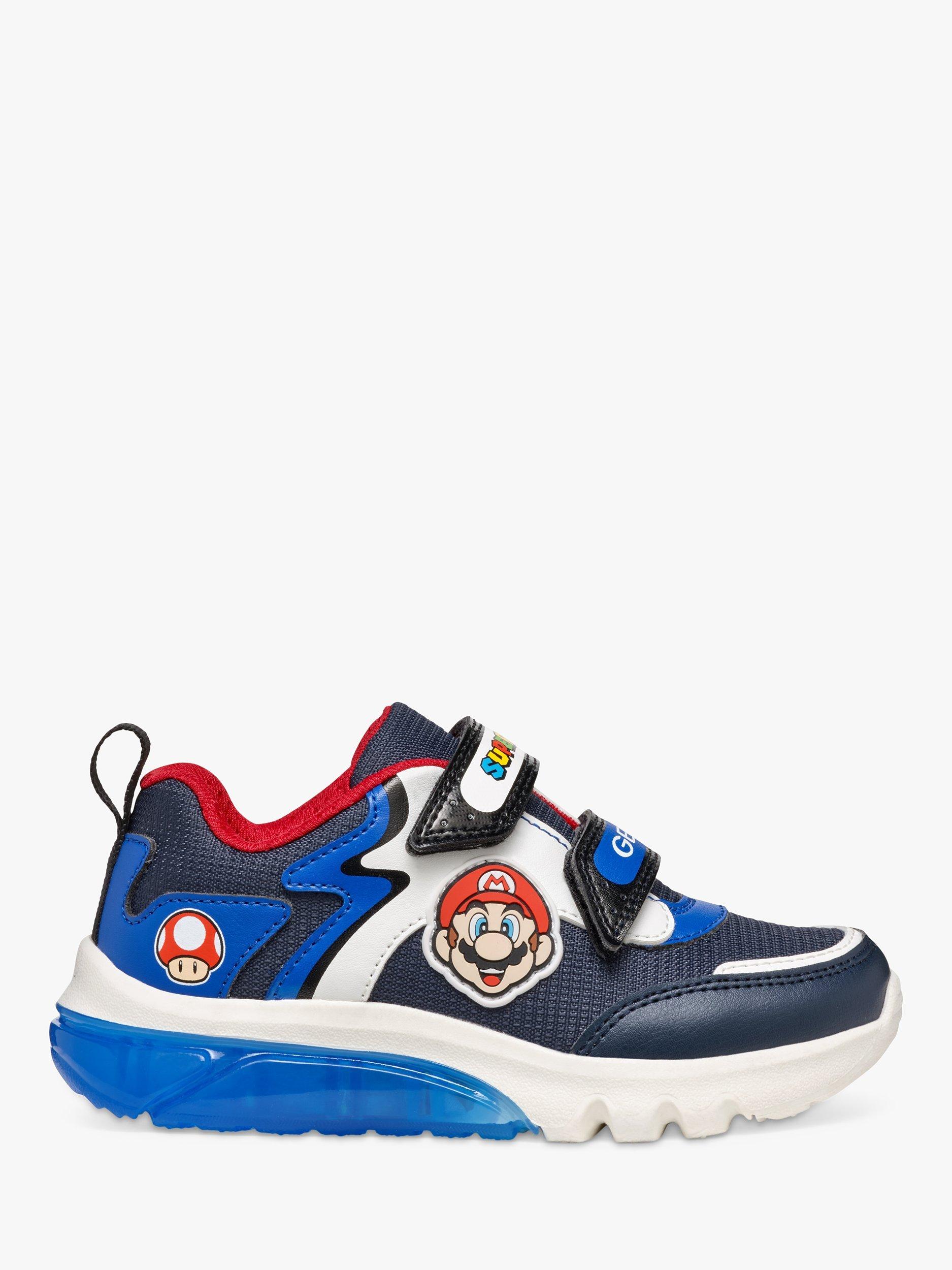 Geox Kids Ciberdron Nintendo Mario Trainers Navy Royal