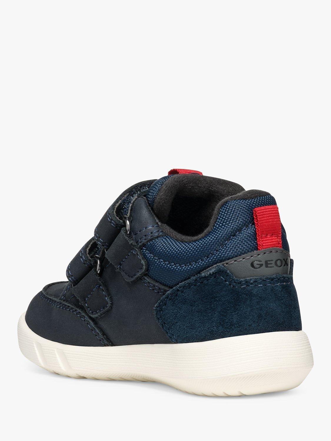 Product image 3 of 6, which shows Geox Kids' Hyroo Trainers, Navy/Red, EU21