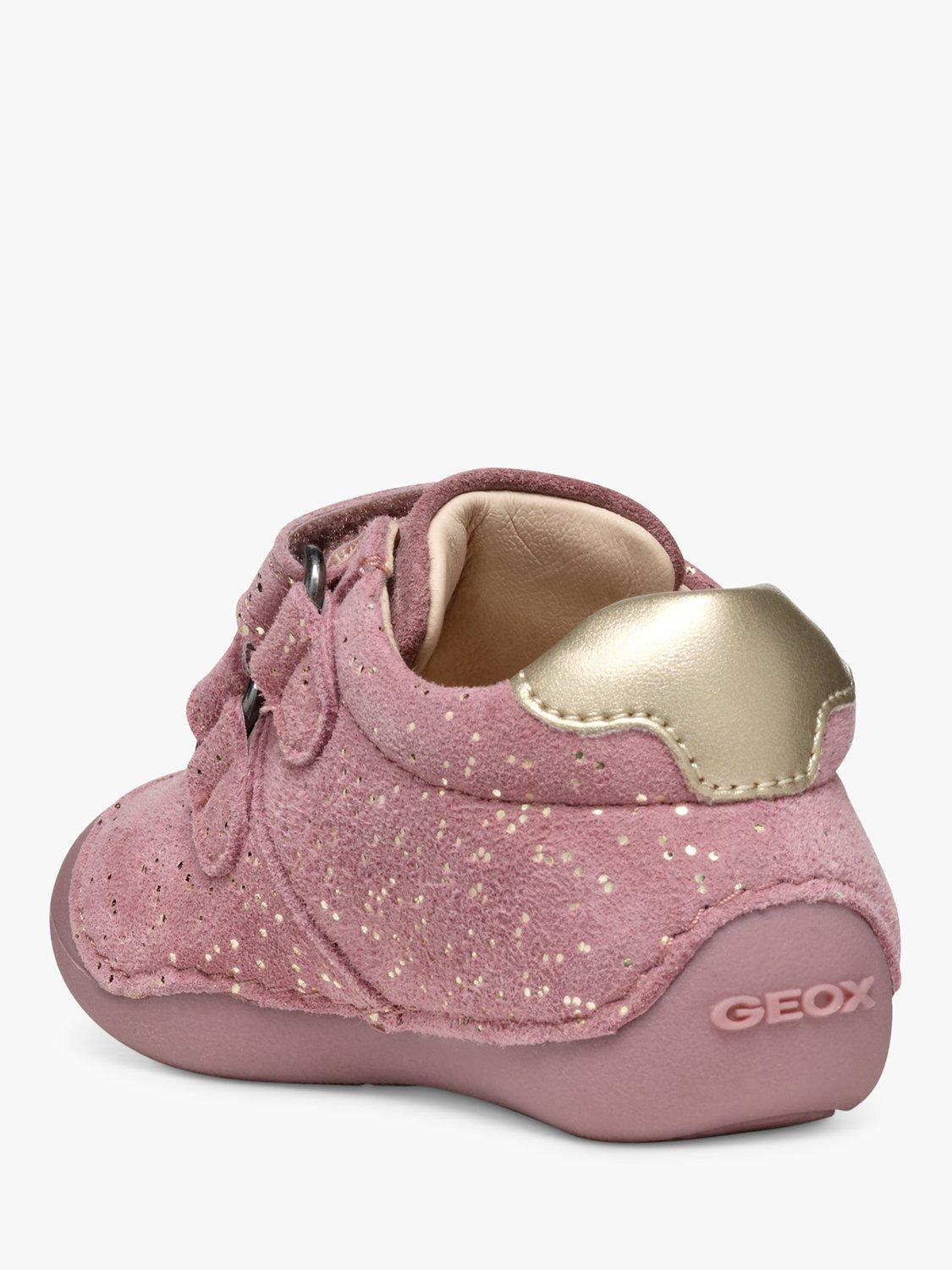 Product image 3 of 6, which shows Geox Baby Tutim Pre Walker Shoes, Pink/Platinum, EU18