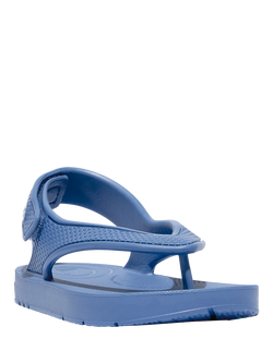 FitFlop Kids' iQushion Back Strap Flip Flops, Regata Blue - view 2, Regata Blue