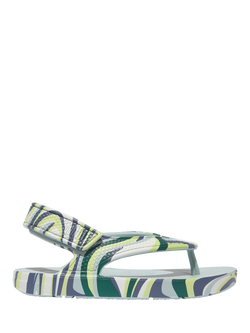 FitFlop Kids' iQushion Swirly Flip Flops, Surf Spray/Multi, Surf Spray/Multi