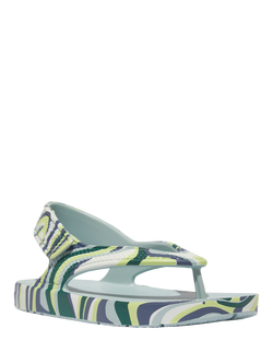 FitFlop Kids' iQushion Swirly Flip Flops, Surf Spray/Multi - view 2, Surf Spray/Multi