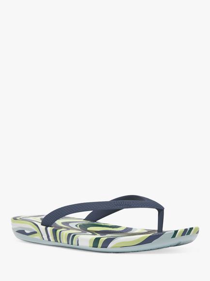 FitFlop Kids' Marble Swirly Flip Flops, Vintage Indigo - view 2, Vintage Indigo