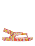 FitFlop Kids' iQuishion Swirly Flip Flops, Pink/Multi