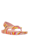 FitFlop Kids' iQuishion Swirly Flip Flops, Pink/Multi