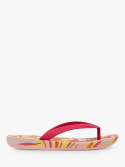FitFlop Kids' iQushion Swirl Flip Flops, Virtual Pink, Virtual Pink