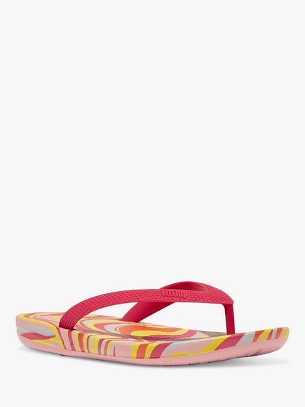 FitFlop Kids' iQushion Swirl Flip Flops, Virtual Pink - view 2, Virtual Pink