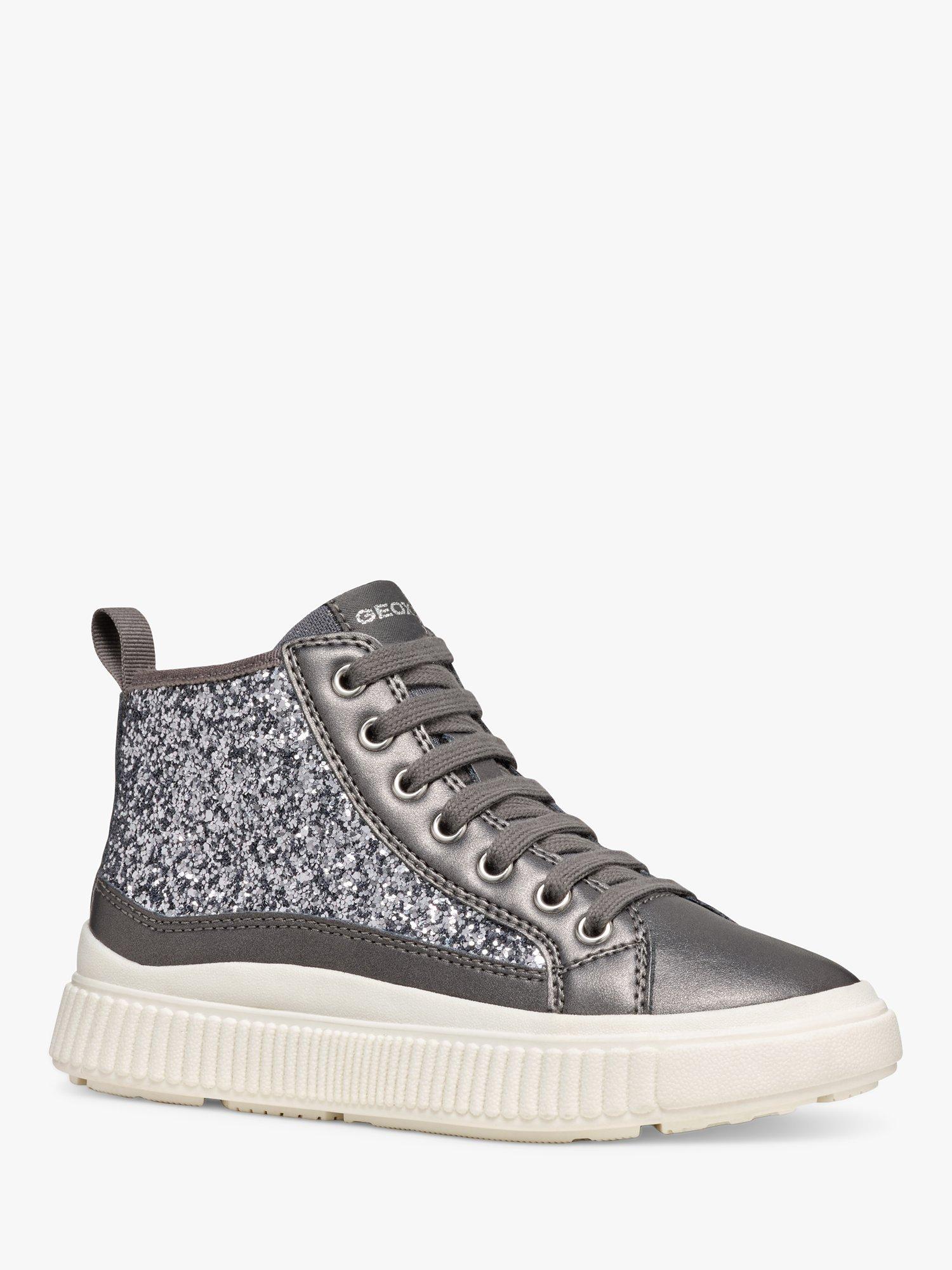 Geox silver trainers deals
