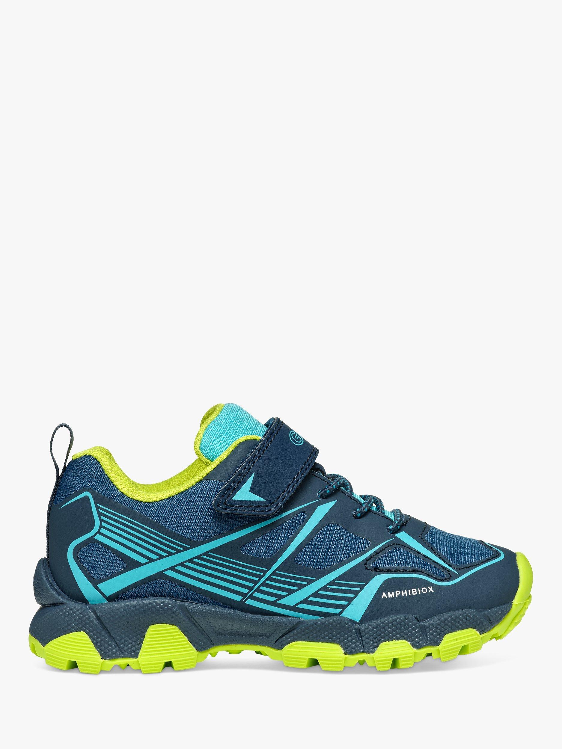 Geox Kids' Magnetar ABX Trainers, Navy/Lime