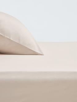 John Lewis Washed Cotton 260 Thread Count Fitted Sheet, Natural