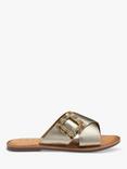 Ravel Polmont Embellished Leather Mule Sandals, Gold, Gold