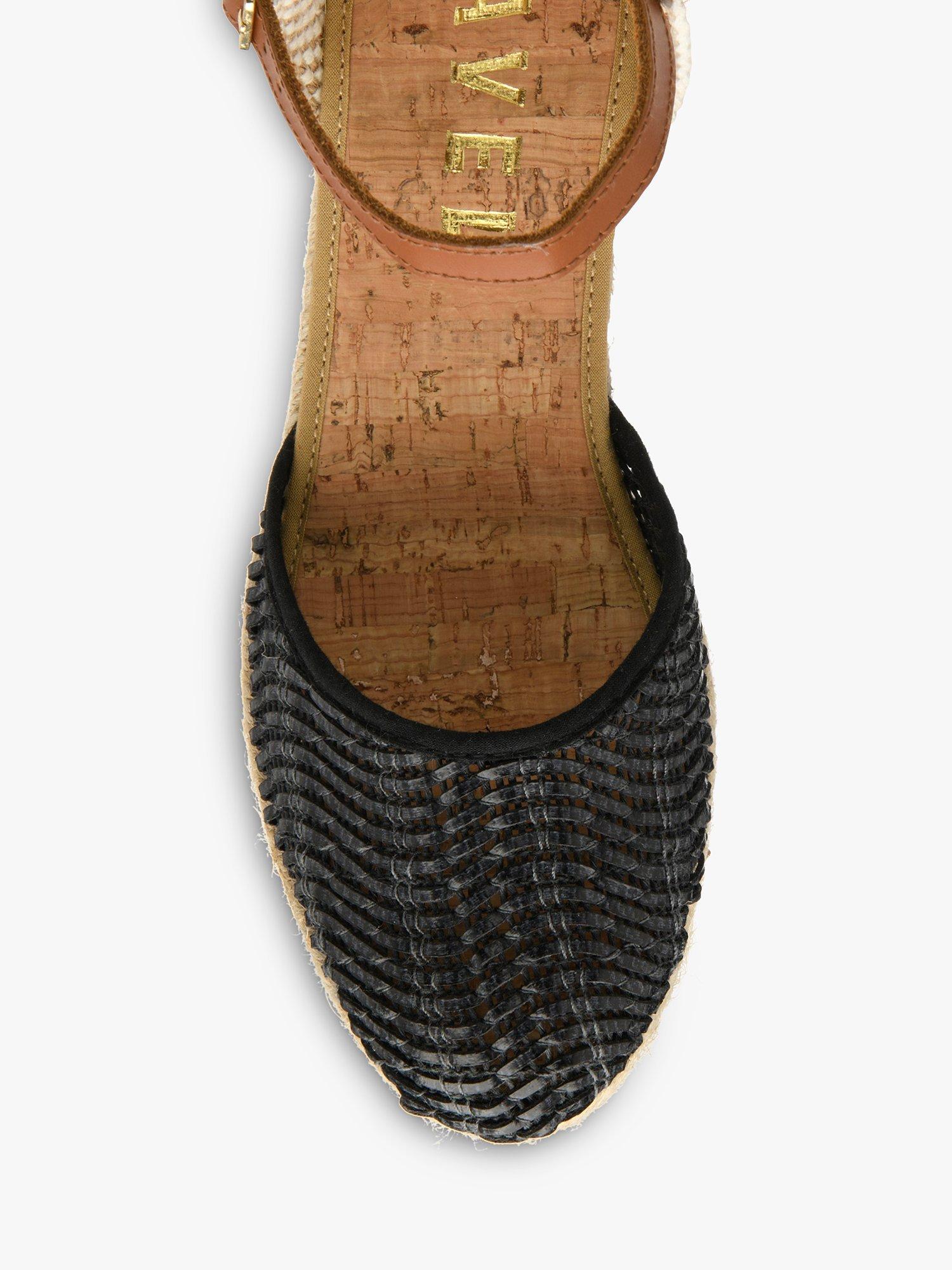 Product image 4 of 4, which shows Ravel Noa Wedge Sandals, Black, 5