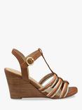 Ravel Lagan Leather Wedge Sandals, Tan