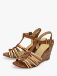 Ravel Lagan Leather Wedge Sandals, Tan