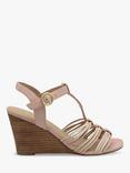 Ravel Lagan Leather Wedge Sandals, Pink, Pink