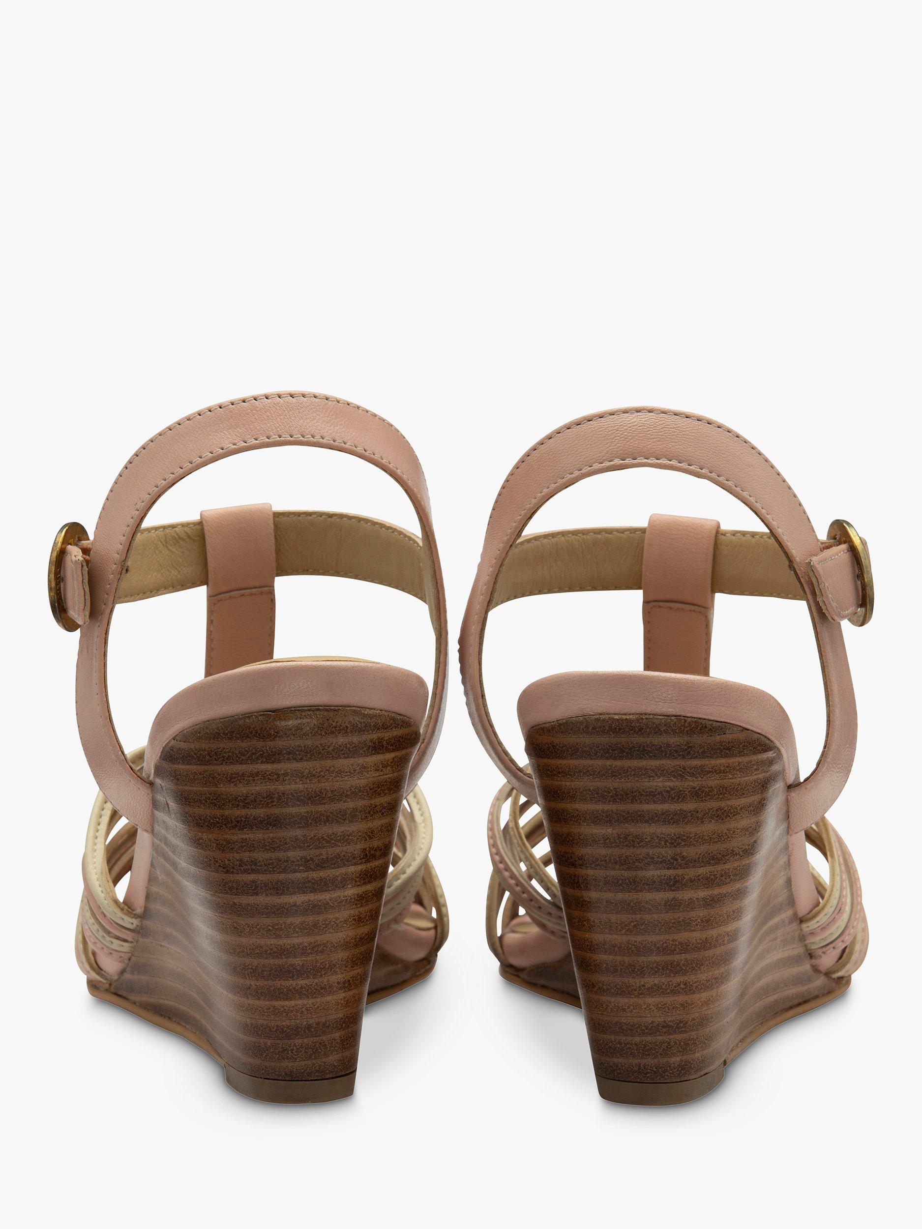 Product image 3 of 4, which shows Ravel Lagan Leather Wedge Sandals, Pink, 3