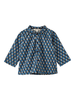 Caramel Baby Aloe Cotton Shirt, Twill Geo Print, Twill Geo Print