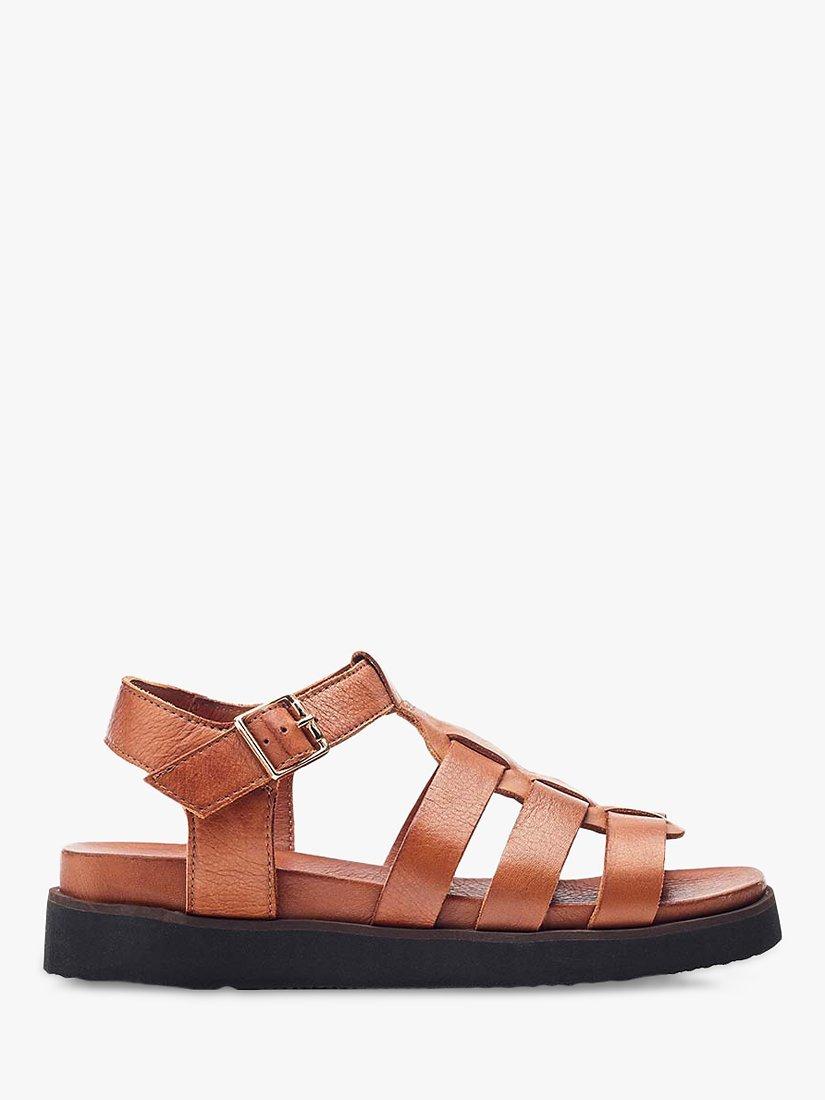 Moda in Pelle Shoon Shipshape Leather Gladiator Sandals, Tan
