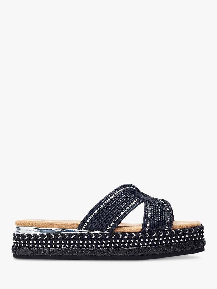 Moda in Pelle Naiah Embellished Slider Sandals, Black