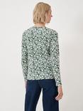 Crew Clothing Cassandra Floral Top, Emerald Green