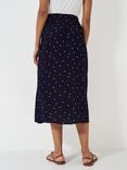 Crew Clothing Amber Polka Dot Skirt, Navy Blue