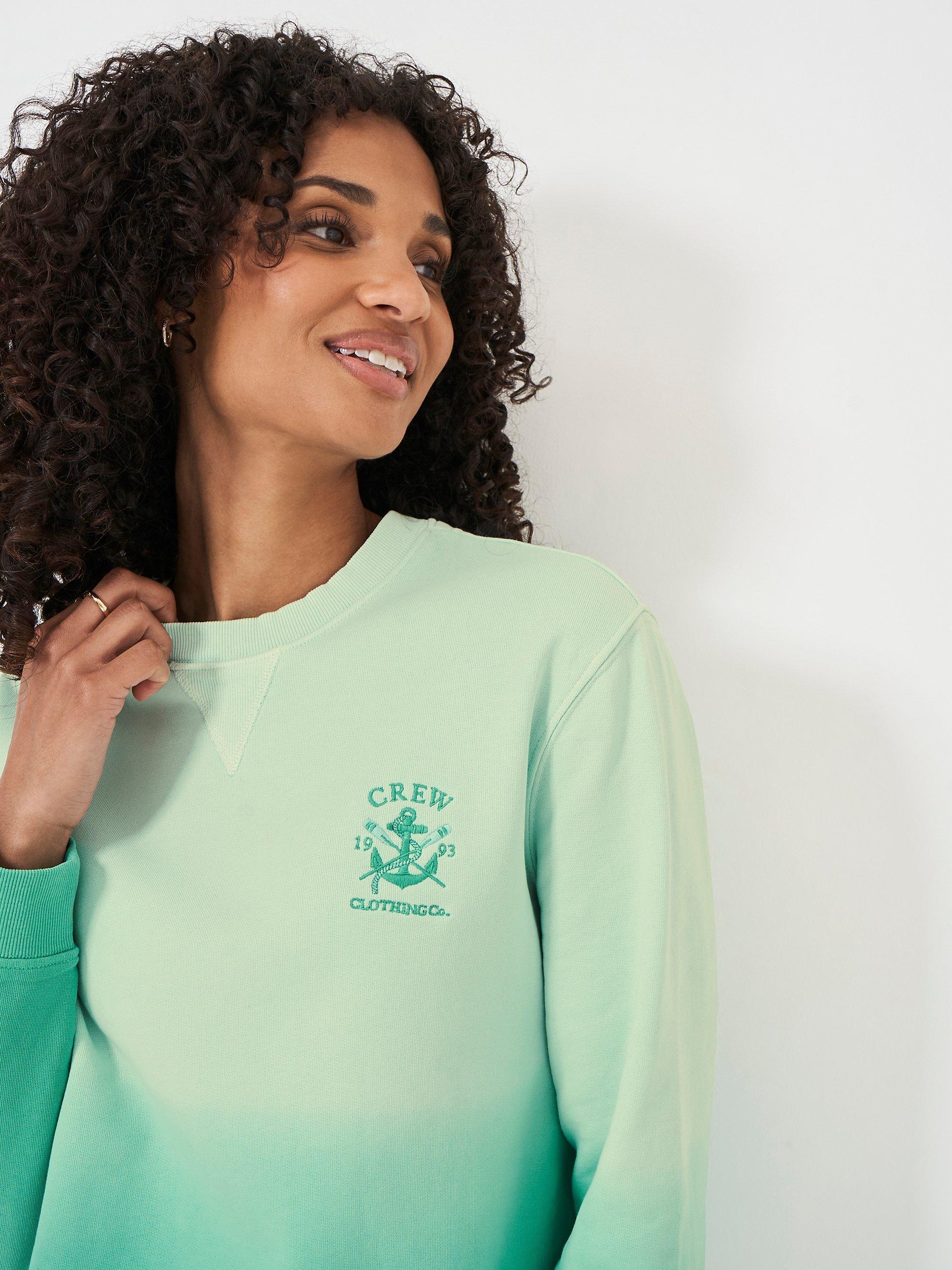 Crew Clothing Ombre Crew Neck Sweatshirt Light Green