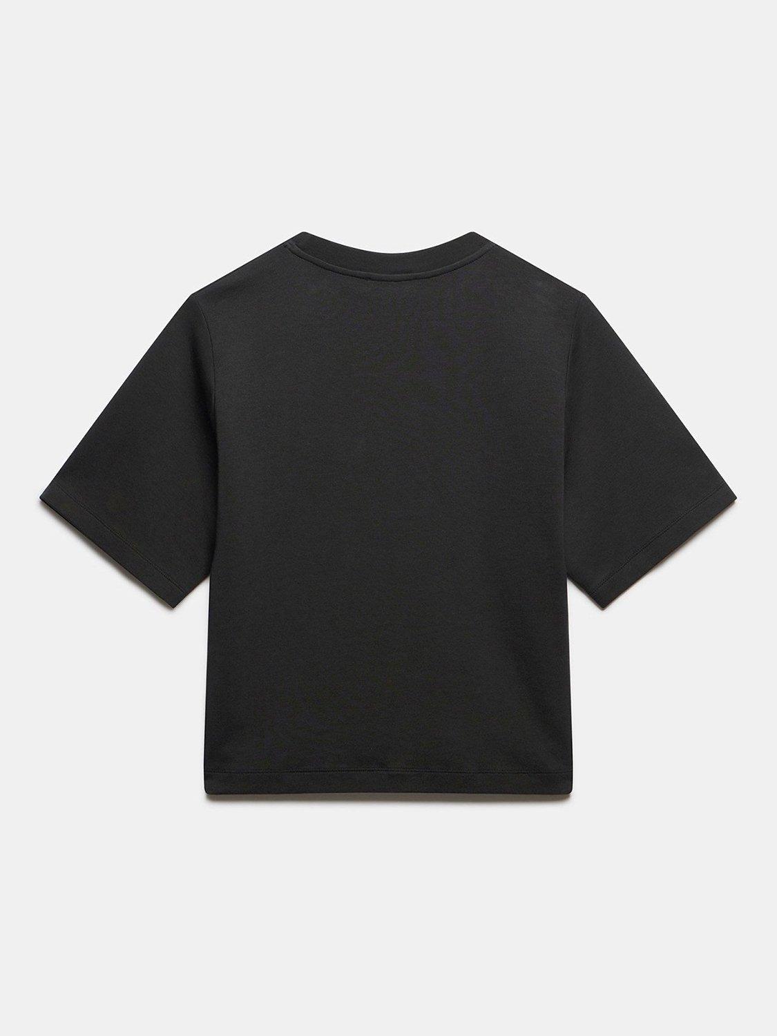 Product image 7 of 8, which shows Mint Velvet Utimate Cotton T-Shirt, Black, L