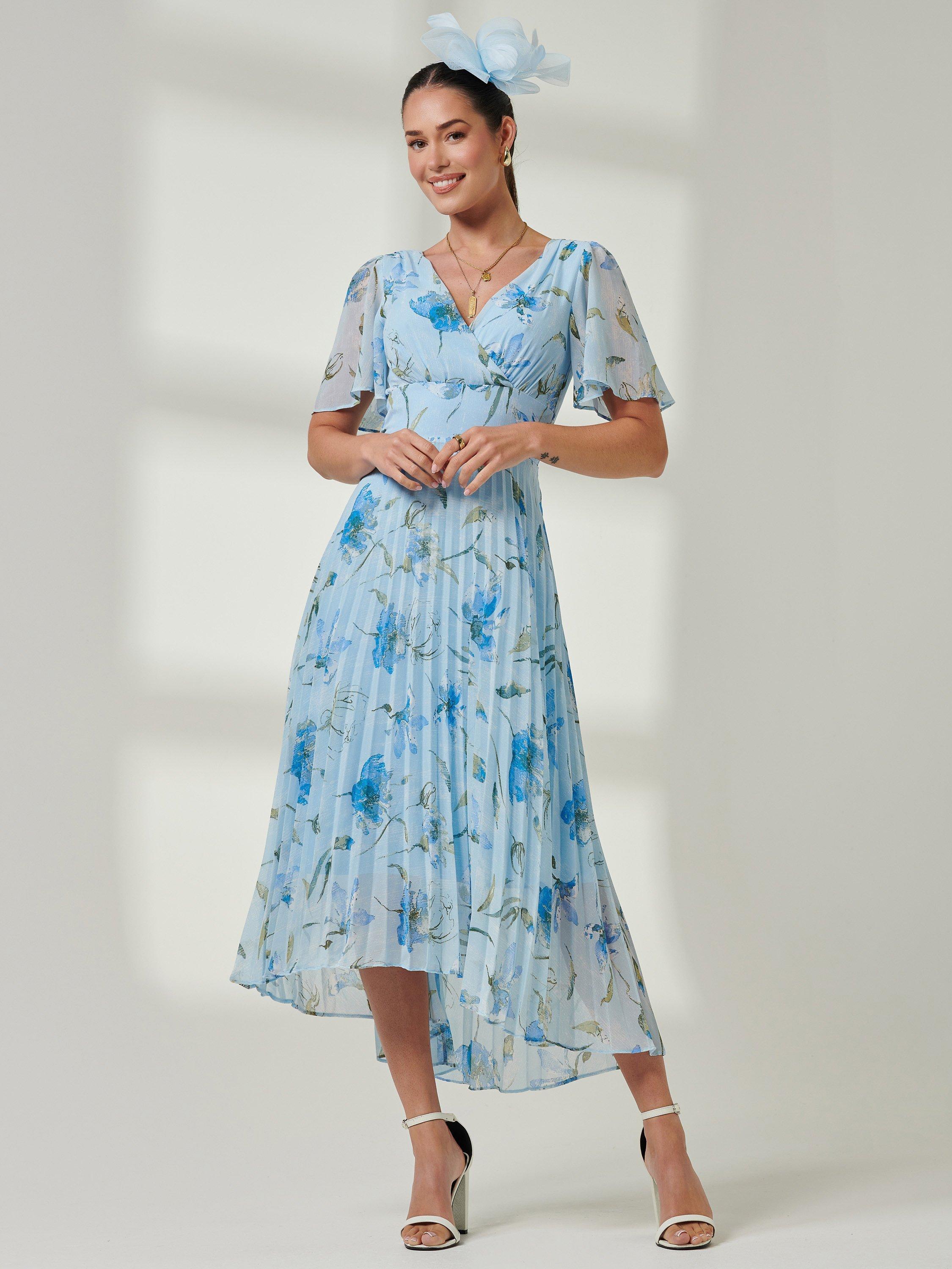 50s ribbon tie dip hem flare lace dress online