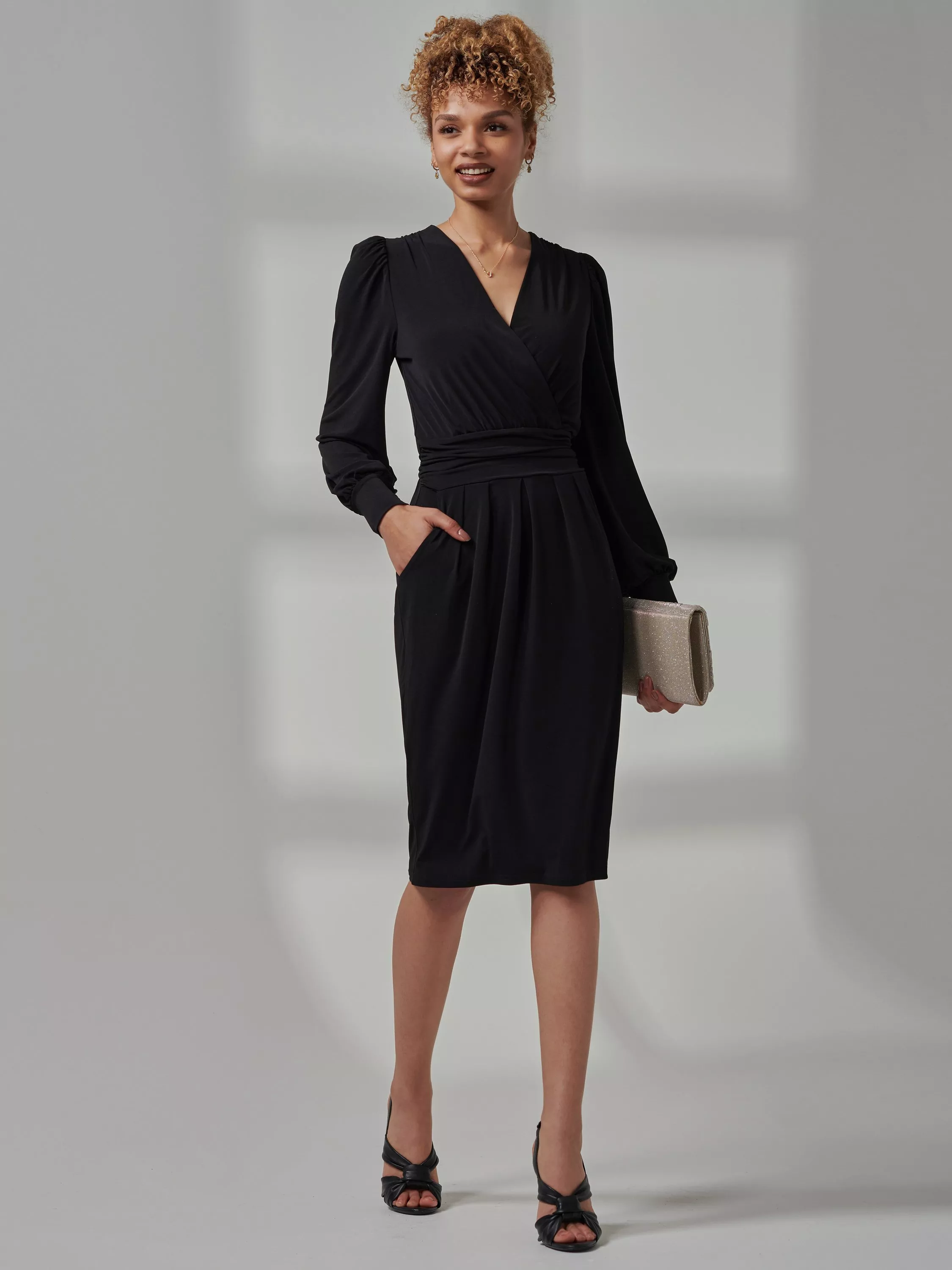 Long sleeve knee length dresses uk best sale