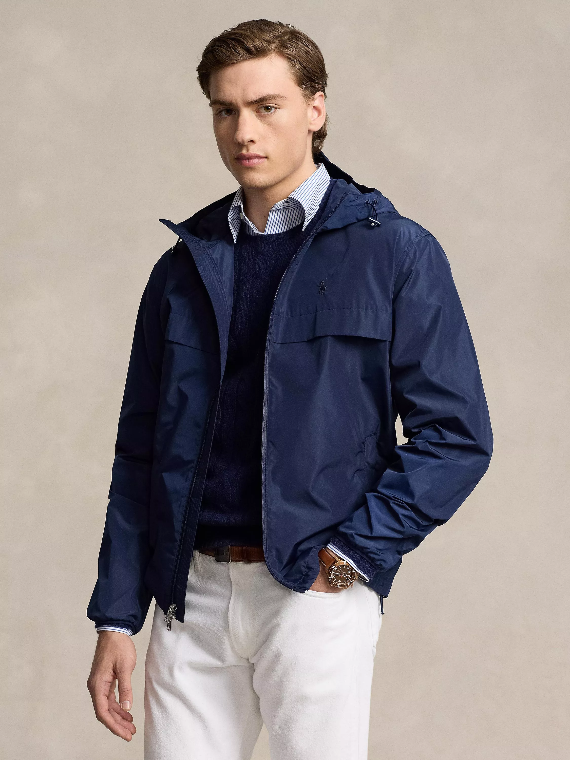 Polo windbreaker blue best sale
