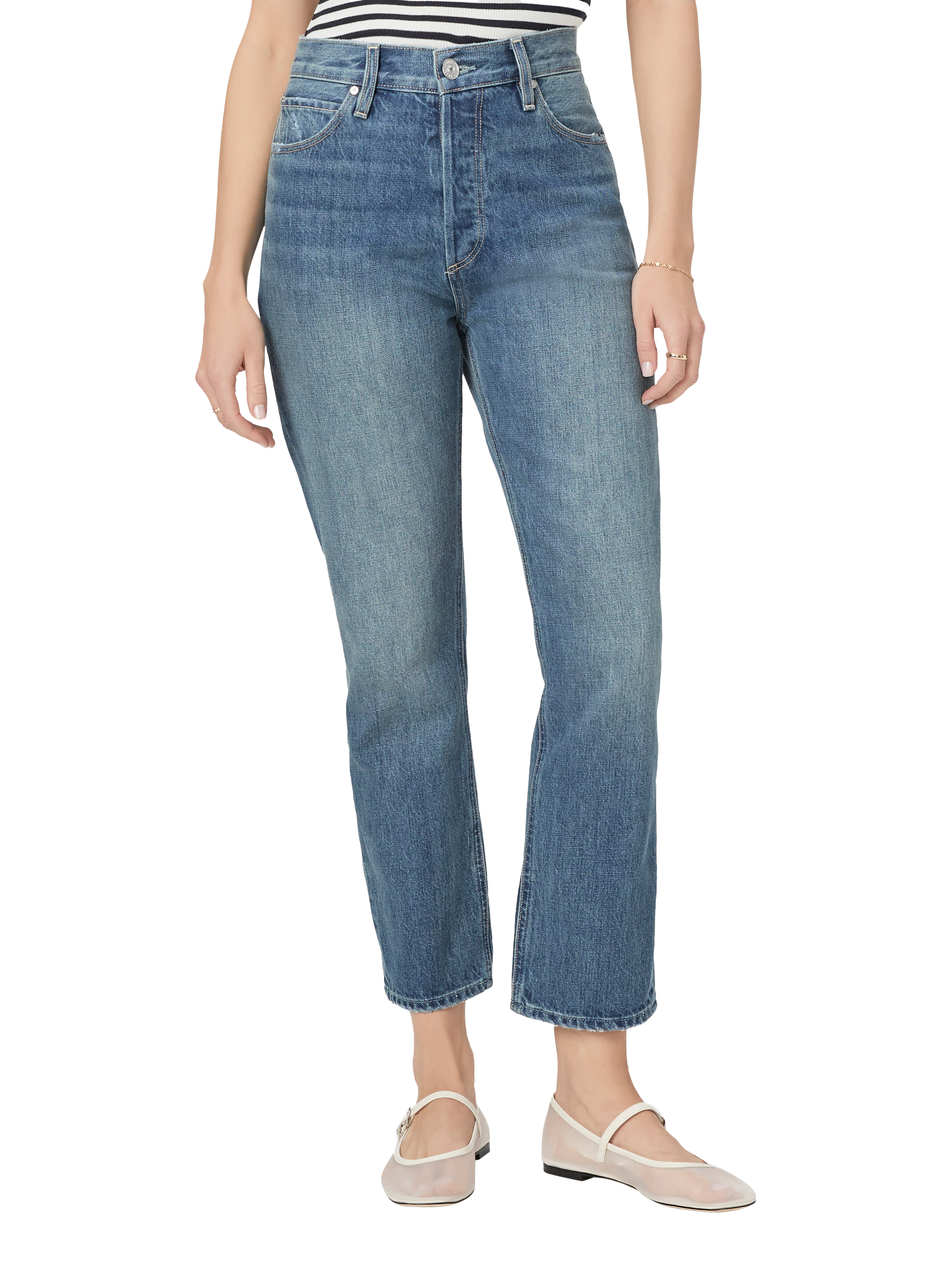 Product image 2 of 4, which shows PAIGE Billy Crop Jeans, The Roxy, 32