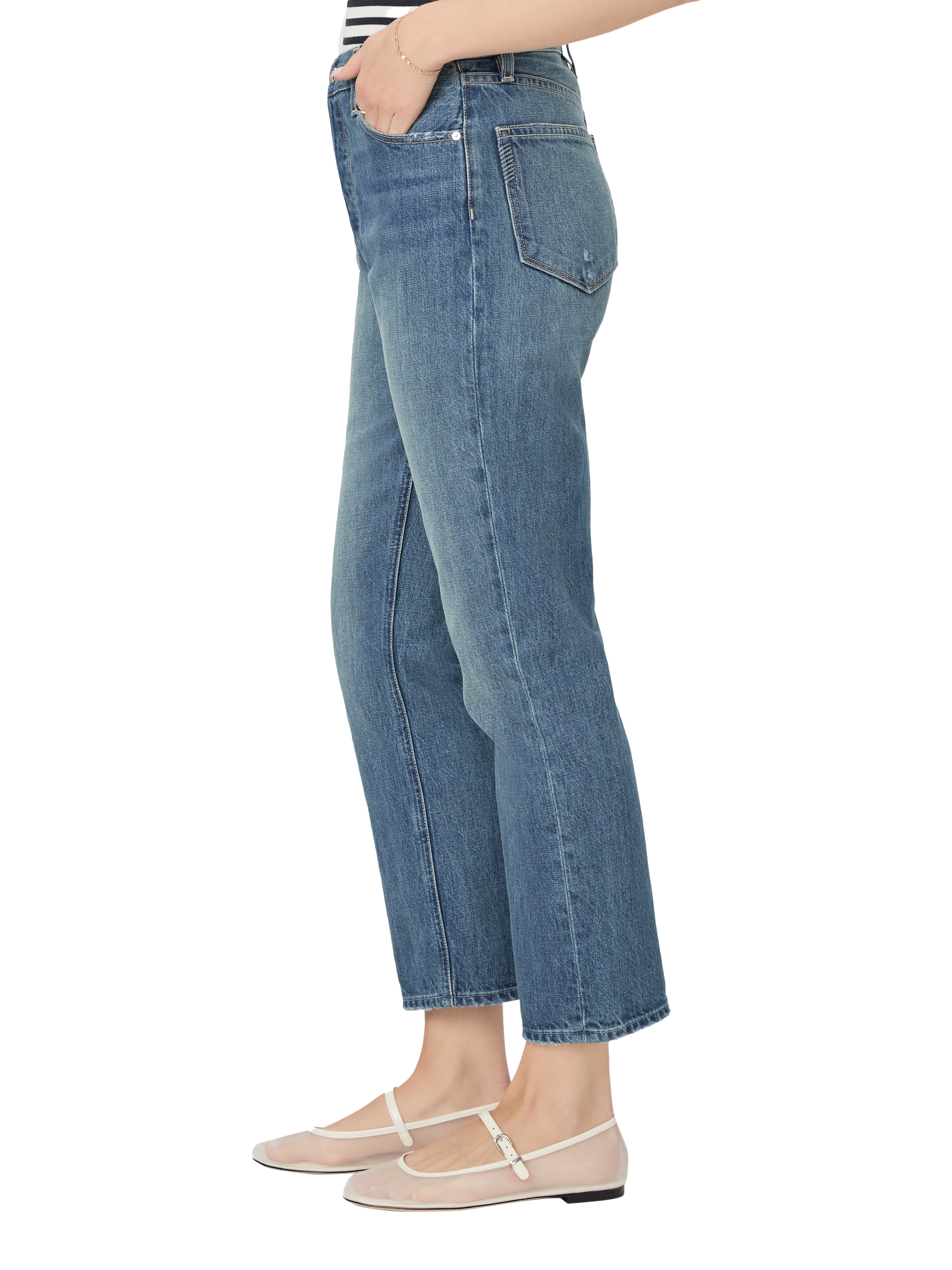 Product image 4 of 4, which shows PAIGE Billy Crop Jeans, The Roxy, 32