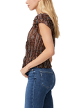 PAIGE Floral Silk Blend Crop Top, Landslide/Multi