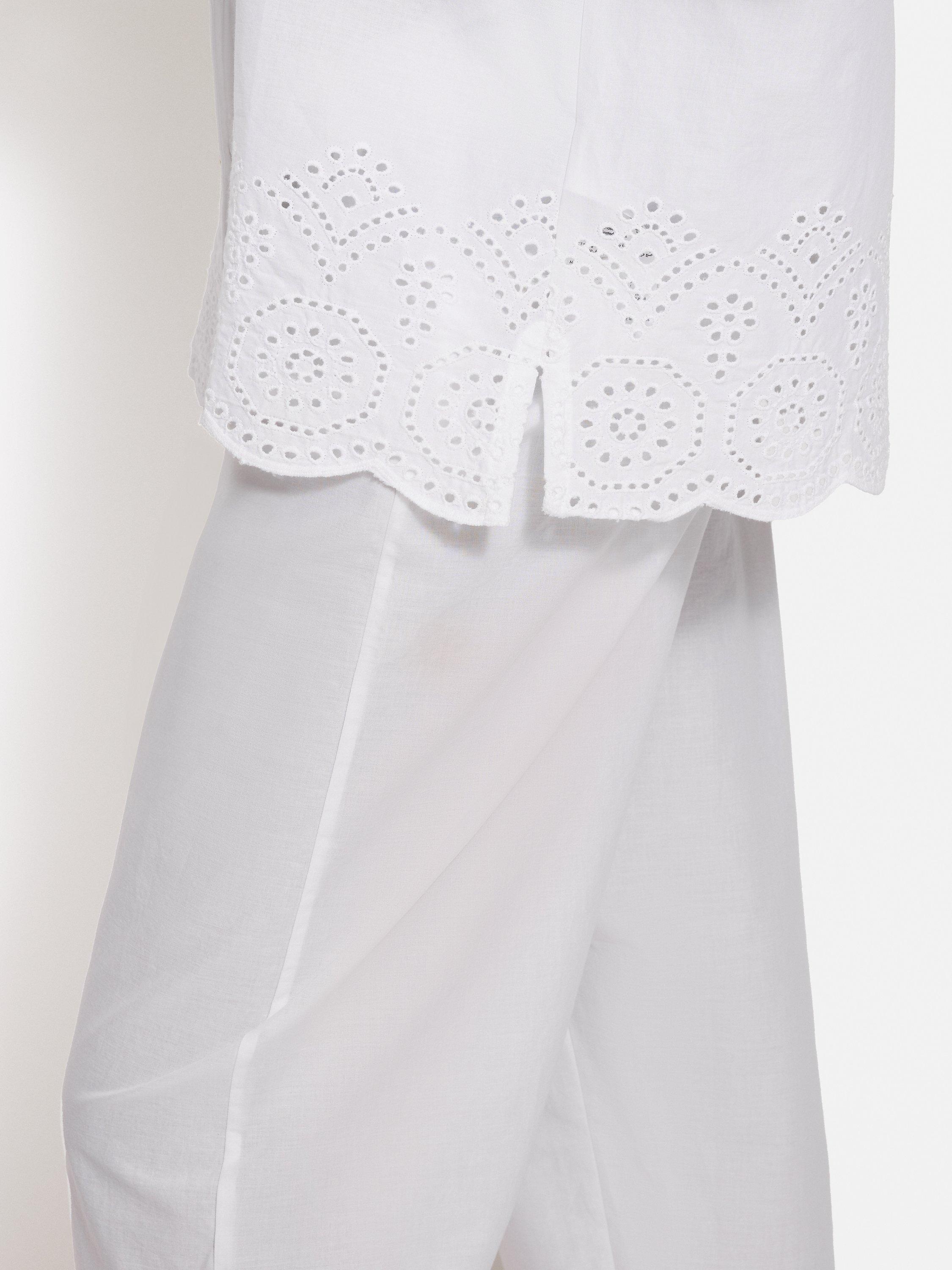 Product image 7 of 7, which shows Jigsaw Broderie Anglaise Top, White, XS