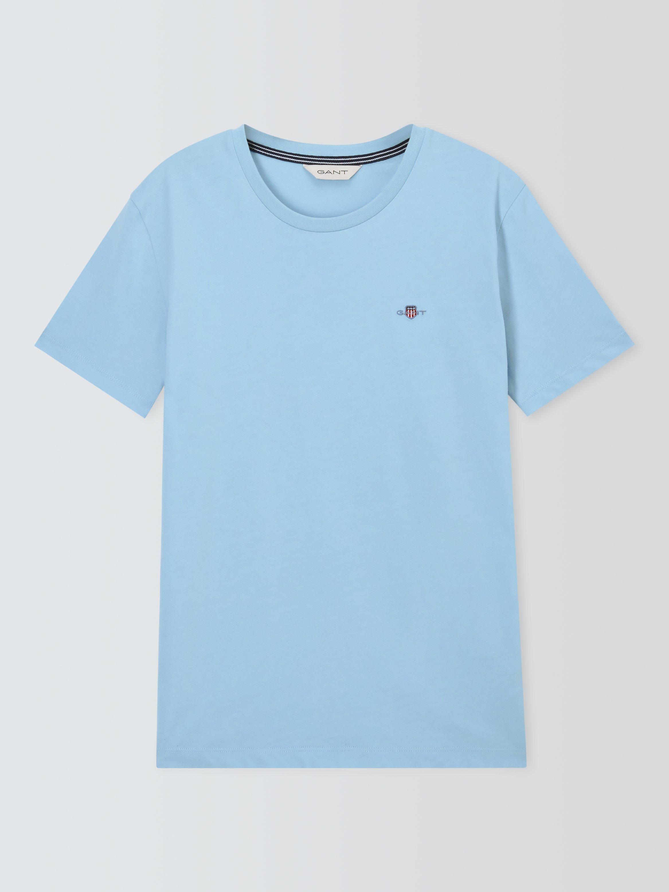Gant Kids' Shield Cotton T-Shirt, Toy Blue