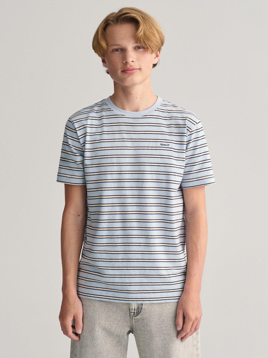 GANT Kids' Stripe T-Shirt, Toy Blue