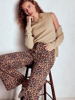 Boden Eva Cashmere Crew Cardigan - view 2, Chinchilla