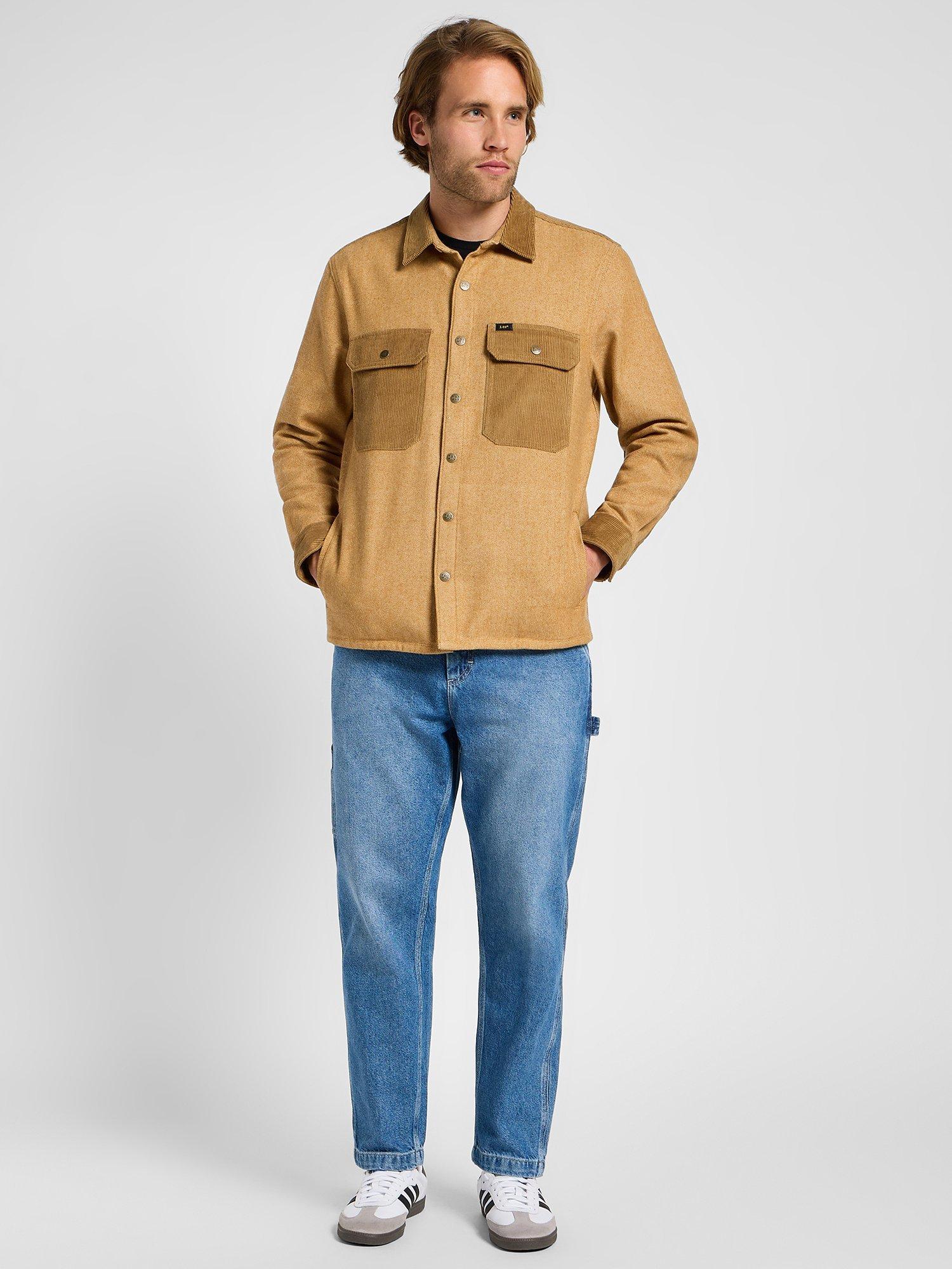 Lee Mixed Fabric Shirt, Glazed Ginger