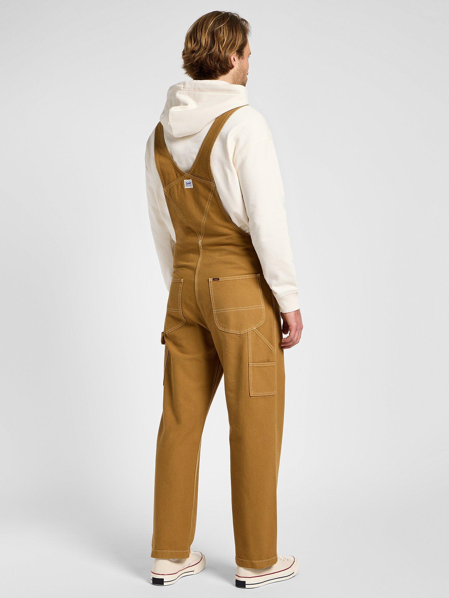 Product image 2 of 6, which shows Lee Bib Cotton Dungarees, Glazed Ginger, S